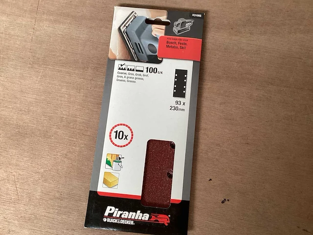 Piranha x31085 schuurpapier 93 x 230 mm - 10 pack (56x) - afbeelding 1 van  4