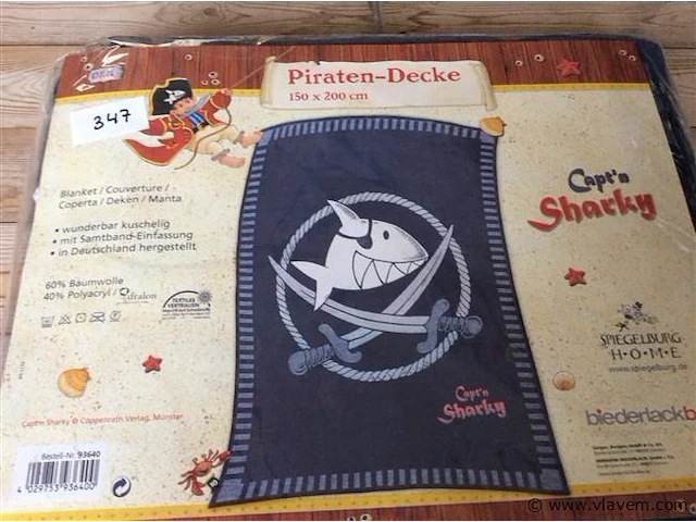 Piraten deken - afbeelding 1 van  2