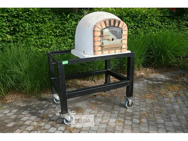 Pizza-oven + metalen kar - afbeelding 1 van  8