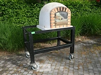 Pizza-oven + metalen kar