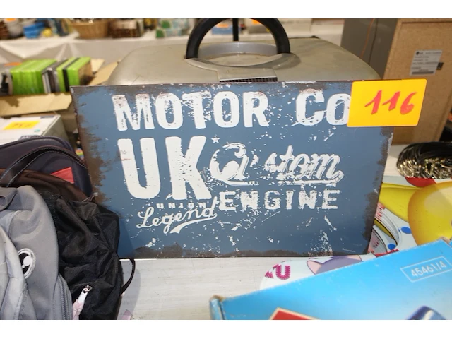 Plaat email motor & co - afbeelding 1 van  1