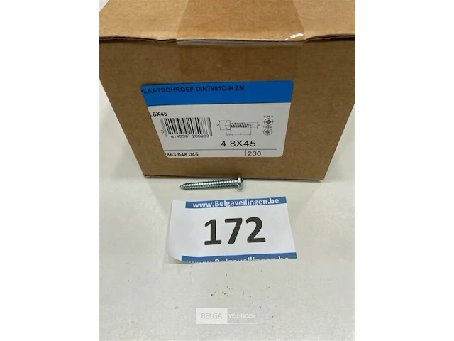 Plaatschroef 4,8 x 45 200 stuks - afbeelding 2 van  3