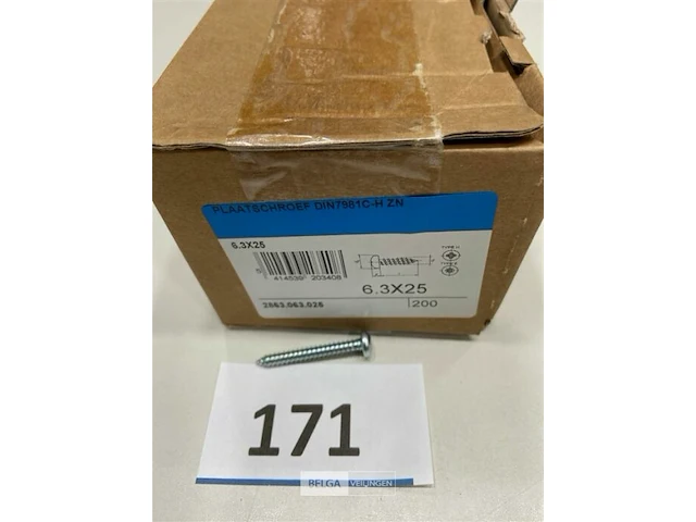Plaatschroef 6,3 x 25 200 stuks - afbeelding 2 van  3