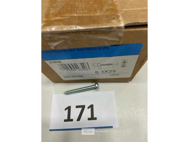Plaatschroef 6,3 x 25 200 stuks - afbeelding 3 van  3