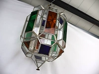 Plafondlamp met gekleurde loodkristallen - afbeelding 4 van  4