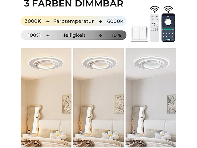 Plafondlamp sterrenhemel 55cm grijs - afbeelding 5 van  5