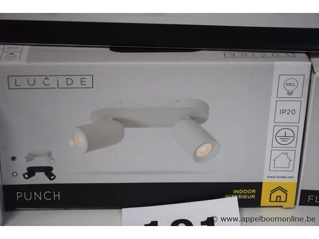 Plafondlamp vv 3spots lucide lennert plus 3 div plafondlampen vv 2spots lucide - afbeelding 4 van  5