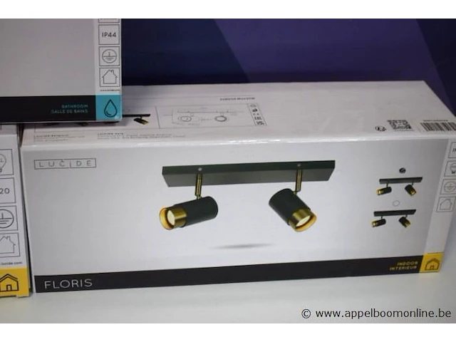 Plafondlamp vv 3spots lucide lennert plus 3 div plafondlampen vv 2spots lucide - afbeelding 5 van  5