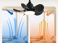 Plafondventilator 56cm zwart - afbeelding 2 van  5