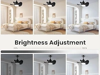 Plafondventilator 56cm zwart - afbeelding 3 van  5