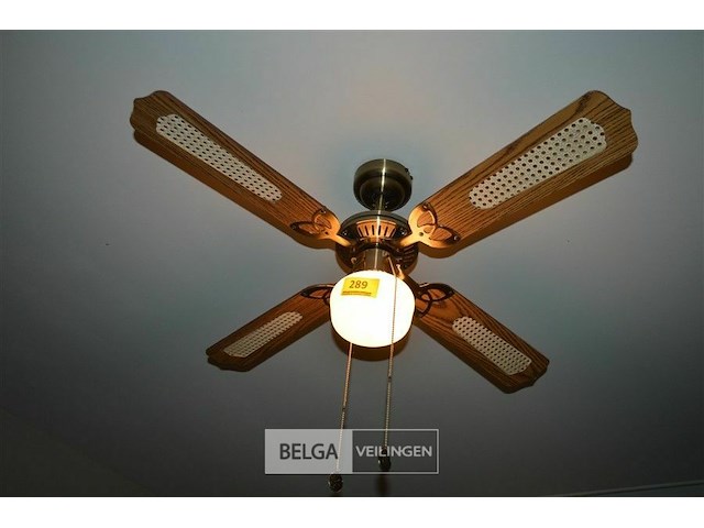 Plafondventilator met lamp - afbeelding 1 van  2