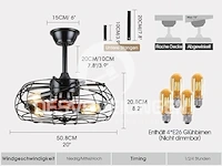 Plafondventilator met licht en afstandsbediening - afbeelding 2 van  4