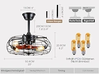 Plafondventilator met licht en afstandsbediening - afbeelding 4 van  4