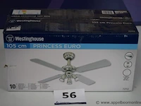 Plafondventilator vv 3 spots westinghouse princess euro - afbeelding 1 van  2