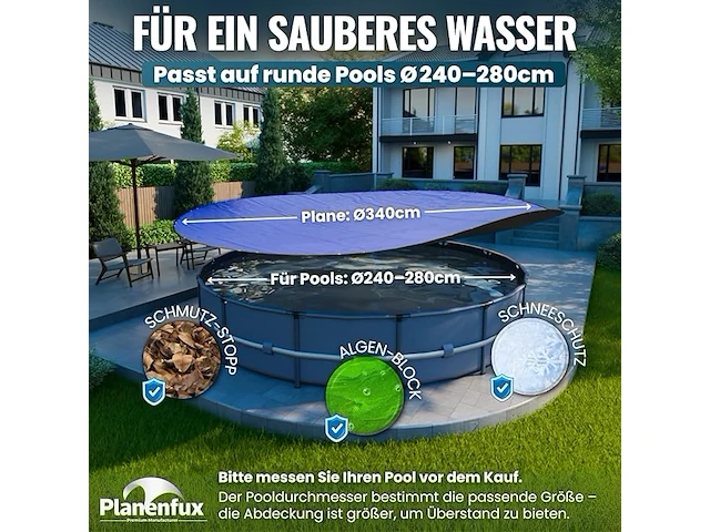 Planenfux® zwembadafdekking rond - afbeelding 4 van  4