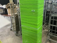 Plastieken bakken ± 47 stuks met draagstuk - afbeelding 2 van  4