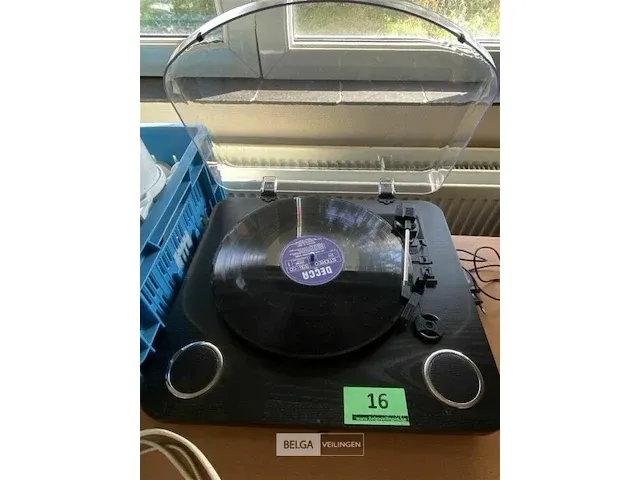 Platenspeler met ingebouwde boxen - afbeelding 2 van  2