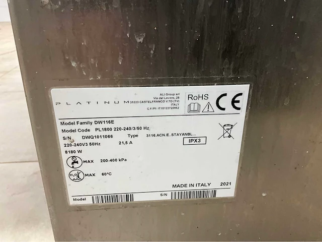 Platinum - dw116e - professionele vaatwasser - afbeelding 4 van  12