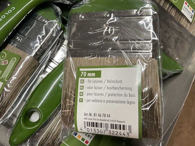 Platte verfborstels; patentpuntkwasten voor houtbescherming (48x) - afbeelding 4 van  7