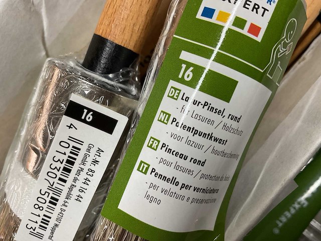 Platte verfborstels; patentpuntkwasten voor houtbescherming (48x) - afbeelding 7 van  7