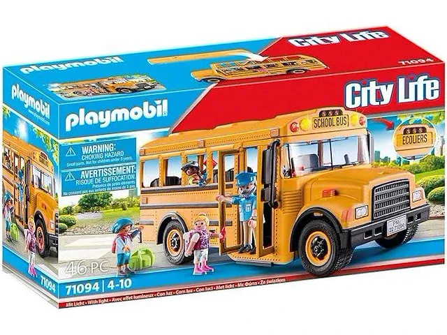 Playmobil city life amerikaanse schoolbus - afbeelding 1 van  2