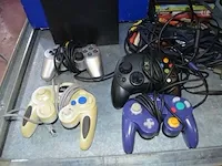 Playstation 2 sony met 4 controllers, ca. 15 spelletjes, 11 dvd's, racestuur voor xbox - afbeelding 3 van  6