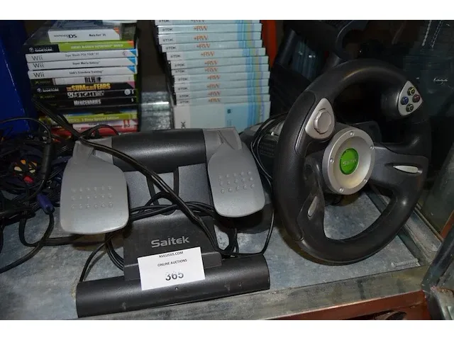 Playstation 2 sony met 4 controllers, ca. 15 spelletjes, 11 dvd's, racestuur voor xbox - afbeelding 5 van  6
