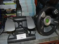 Playstation 2 sony met 4 controllers, ca. 15 spelletjes, 11 dvd's, racestuur voor xbox - afbeelding 5 van  6
