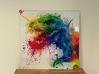 Plexikader dino 70cm x 70cm wit - afbeelding 1 van  1