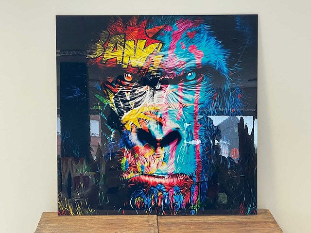 Plexikader monkey 70cm x 70cm - afbeelding 1 van  3