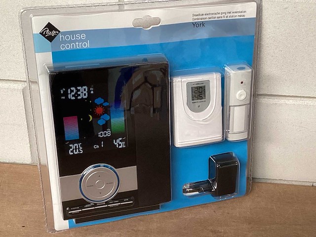 Plieger york draadloos weerstation met gong (3x) - afbeelding 1 van  7