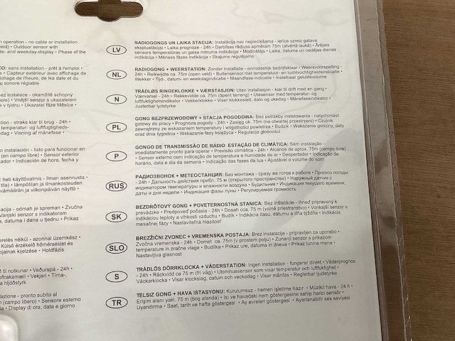 Plieger york draadloos weerstation met gong (3x) - afbeelding 6 van  7