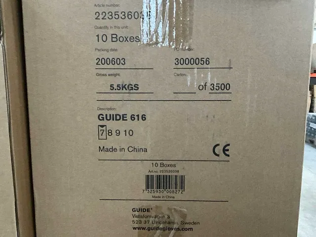 Plm 10000 wegwerphandschoenen merk guide 616 stretch, maat: 7 - afbeelding 7 van  7