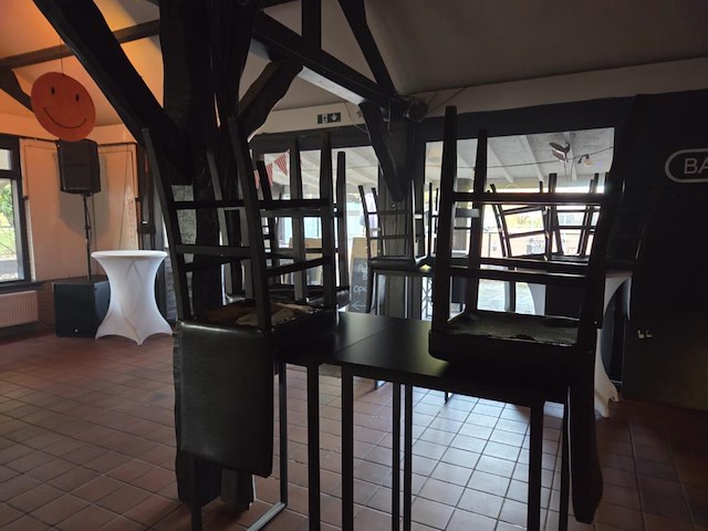 Plm 15 hoge semi lederen stoelen - afbeelding 4 van  5