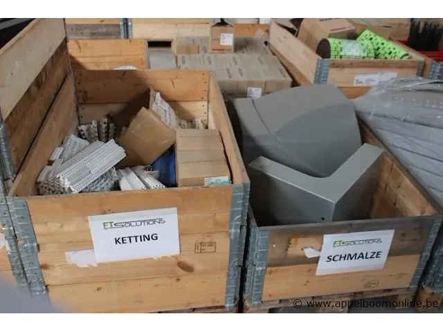 Plm 19 palletten inh div onderdelen wo kettingen, schakelbanden, snaartransport, enz - afbeelding 4 van  9