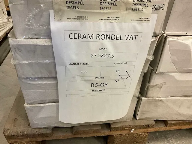 Plm 20m2 vloer/wandtegel ceram rondel wit - afbeelding 4 van  4