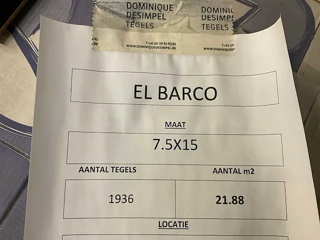 Plm 21.88m2 keramische wandtegel el barco - afbeelding 5 van  6