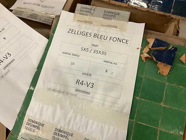 Plm 27m2 diverse wand/vloertegels zelliges - afbeelding 10 van  10