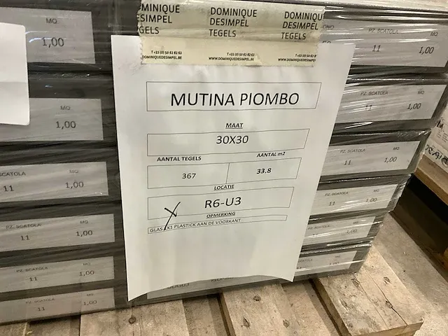 Plm 33,8m2 vloer/wandtegel mutina piombo - afbeelding 4 van  5