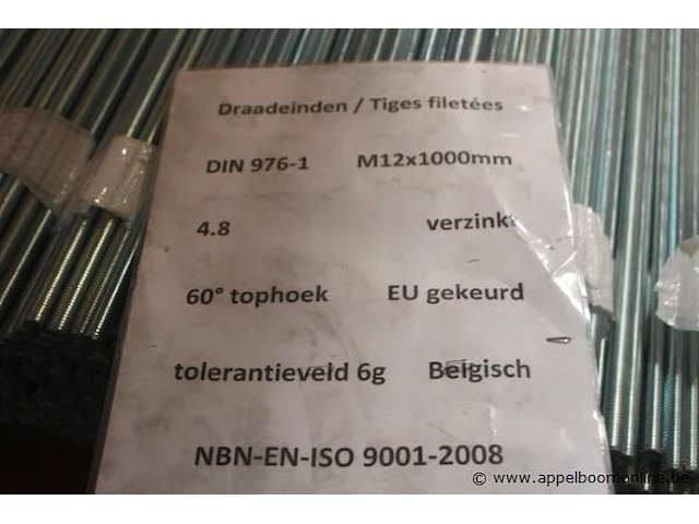 Plm 350 draadstangen m12x1000 - afbeelding 2 van  2