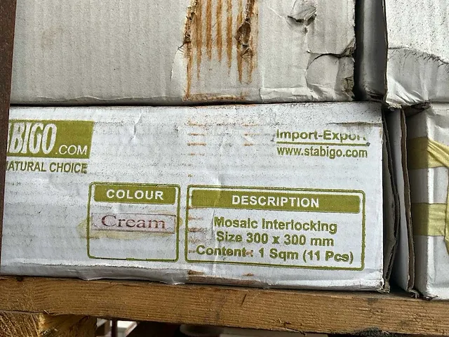 Plm 4,95 m2 met mozaïek tegels stabigo cream 30x30 cm. - afbeelding 5 van  6