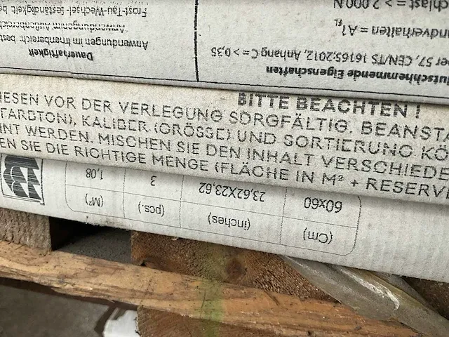 Plm 6,48 m2 porseleinen tegels denfliesen 60x60 cm - afbeelding 5 van  5