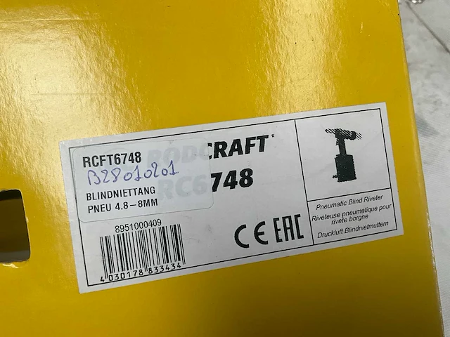 Pneumatisch rivetteertoestel rodcraft rc6748 - afbeelding 6 van  6