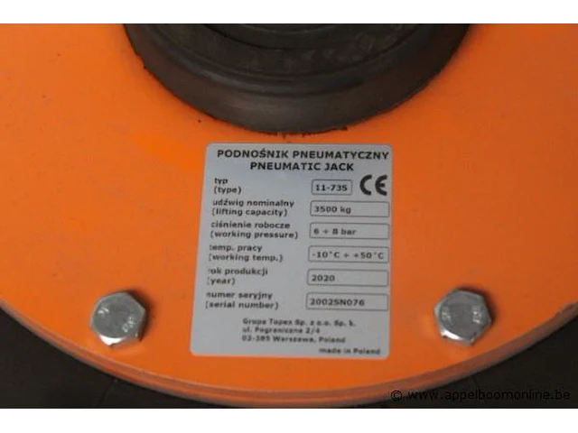 Pneumatische krik topex, 11-735 - afbeelding 2 van  2