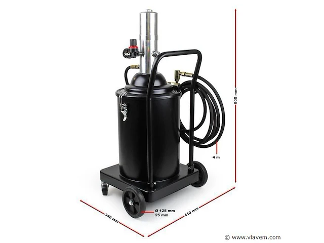 Pneumatische vetspuit 15 liter profi accu vetspuit automatisch - afbeelding 5 van  8