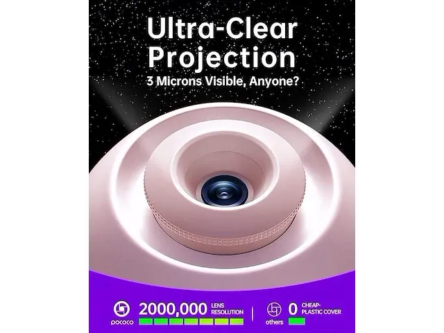 Pococo galaxy lite star projector (roze/paars) - afbeelding 5 van  5