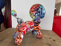 Poedel balloon graffiti h25cm - afbeelding 2 van  2