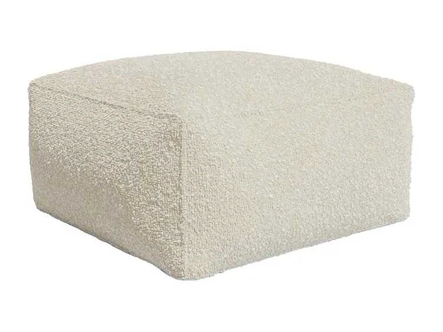 Poef - beige badstof - afbeelding 2 van  4