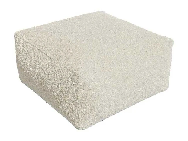 Poef - beige badstof - afbeelding 3 van  4