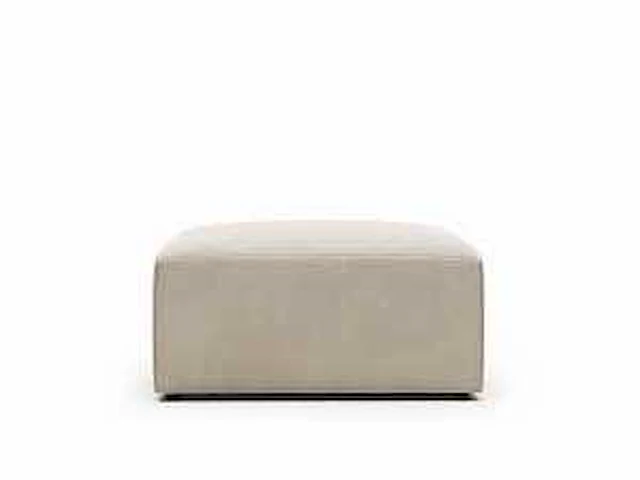 Poef 90 x 70 cm - beige stof - afbeelding 1 van  2